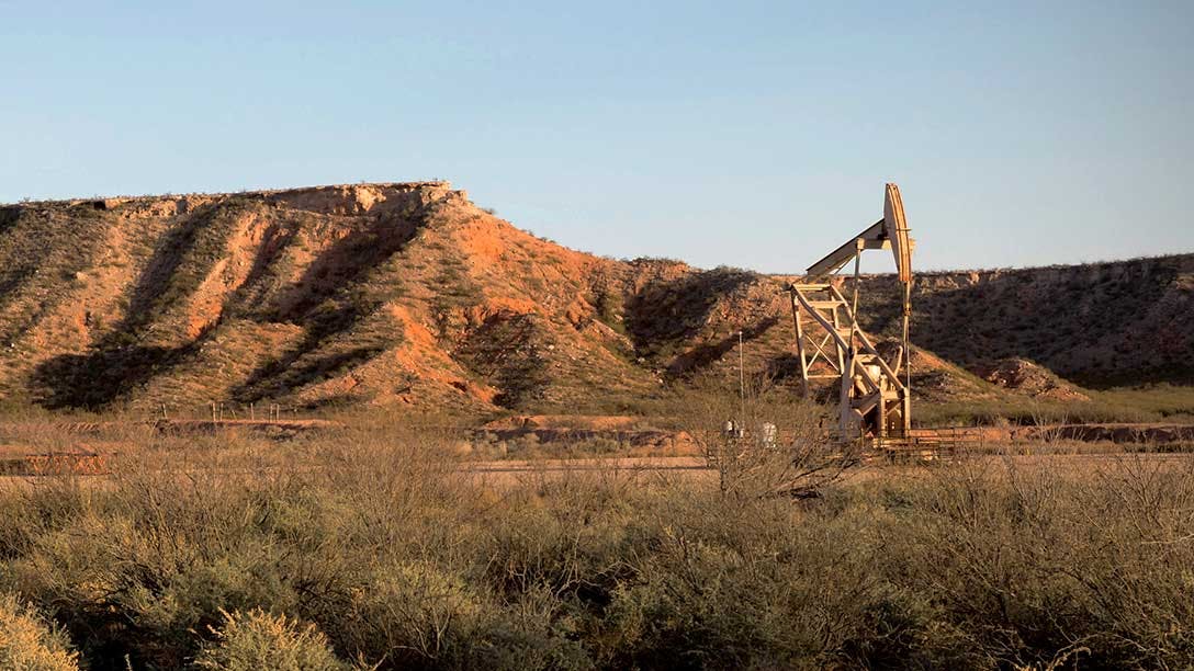 Oxy pumpjack operations in Carlsbad New Mexico