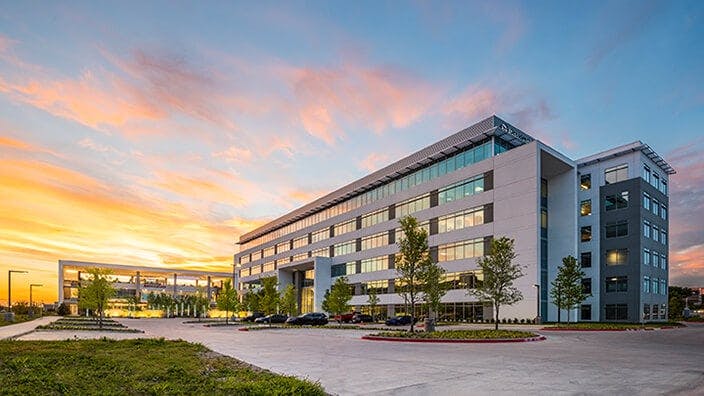 OxyChem Dallas headquarters at sunrise