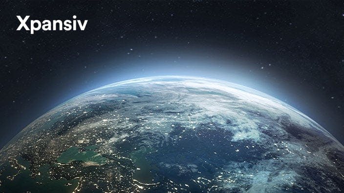 Earth's horizon with Xpansiv logo overlay